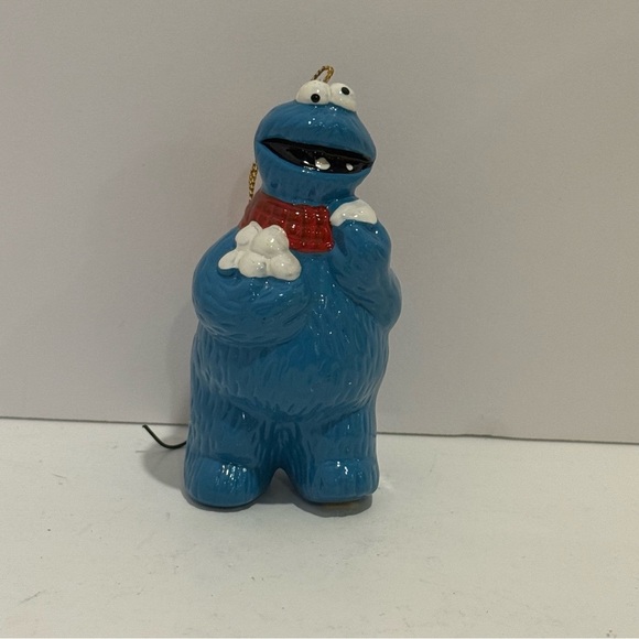 Vintage Sesame Street Cookie Monster Amd Big Ceramic Christmas Figurine Ornament - Picture 5 of 14